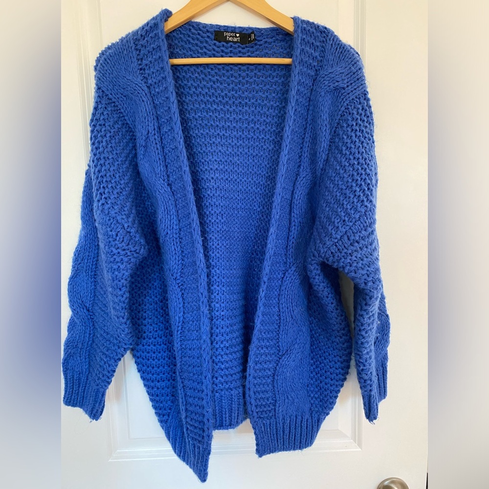 Cozy Blue Knit Cardigan